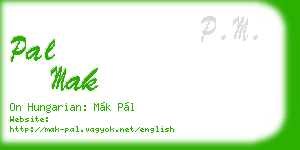 pal mak business card